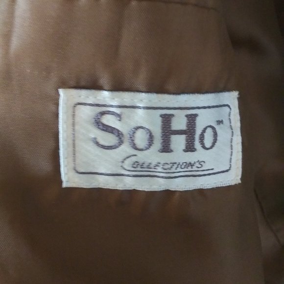 🔴Sold🔴Vintage Retro Goldish Tan and Cream Plaid Blazer - Picture 6 of 8